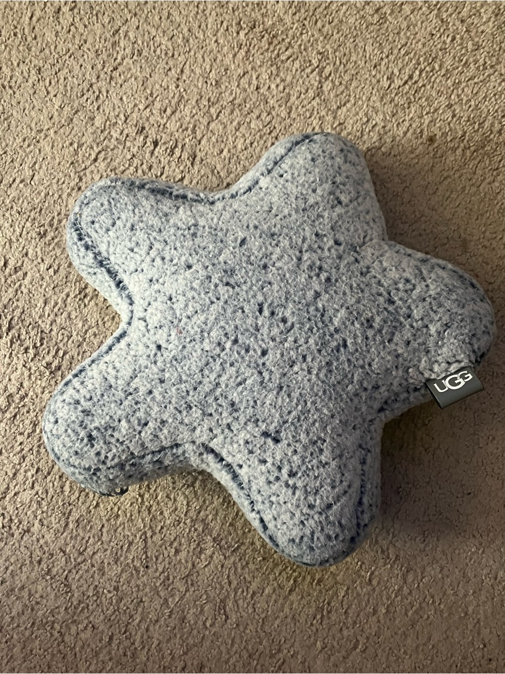 UGG Plush Star Pillow in Heathered Light Blue